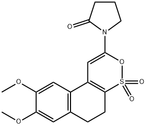 1-(8,9-Dimethoxy-4,4-dioxido-5,6-dihydronaphtho[2,1-c][1,2]oxathiin-2- yl)-2-pyrrolidinone Struktur