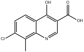 7-CHLORO-4-HYDROXY-8-METHYLQUINOLINE-3-CARBOXYLIC ACID Struktur