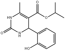 5-Pyrimidinecarboxylicacid,1,2,3,4-tetrahydro-4-(2-hydroxyphenyl)-6-methyl-2-oxo-,1-methylethylester(9CI) Struktur