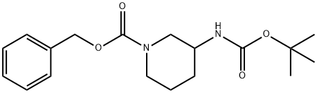 Benzyl 3-(tert-Butoxycarbonylamino)piperidine-1-carboxylate Struktur