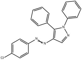 1H-Pyrazole, 4-((4-chlorophenyl)azo)-1,5-diphenyl- Struktur