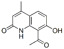 2(1H)-Quinolinone, 8-acetyl-7-hydroxy-4-methyl- (9CI) Struktur