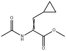 2-Propenoic  acid,  2-(acetylamino)-3-cyclopropyl-,  methyl  ester Struktur