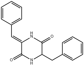 3-Benzyl-6-[(Z)-benzylidene]-2,5-piperazinedione Struktur