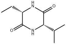 2,5-Piperazinedione,3-ethyl-6-(1-methylethyl)-,(3S,6S)-(9CI) Struktur