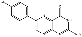 2-Amino-6-(4-chlorophenyl)-4(1H)-pteridinone Struktur