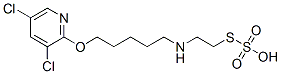 Thiosulfuric acid hydrogen S-[2-[[5-[(3,5-dichloro-2-pyridinyl)oxy]pentyl]amino]ethyl] ester Struktur