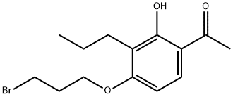 1-[4-(3-BROMOPROPOXY)-2-HYDROXY-3-PROPYLPHENYL]ETHAN-1-ONE Struktur