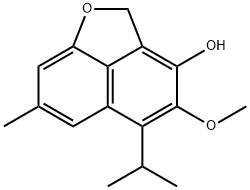 4-Methoxy-5-isopropyl-7-methyl-2H-naphtho[1,8-bc]furan-3-ol Struktur