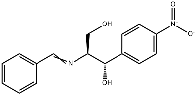 [S(R*,R*)]-2-(benzylideneamino)-1-(4-nitrophenyl)propane-1,3-diol Struktur