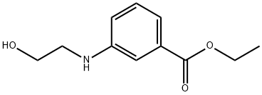 Benzoic acid, 3-[(2-hydroxyethyl)amino]-, ethyl ester (9CI) Struktur