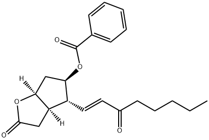 5-(benzoyloxy)-3,3a,4,5,6,6a-hexahydro-4-(3-oxo-1-octenyl)-2H-cyclopenta(b)furan-2-one Struktur