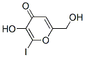 3-Hydroxy-6-(hydroxymethyl)-2-iodo-4H-pyran-4-one Struktur