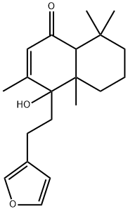 4-[2-(3-Furanyl)ethyl]-4a,5,6,7,8,8a-hexahydro-4-hydroxy-3,4a,8,8-tetramethyl-1(4H)-naphthalenone Struktur