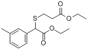 ethyl 3-(2-ethoxy-2-oxo-1-m-tolylethylthio)propanoate Struktur