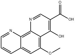 4-Hydroxy-5-methoxy-1,10-phenanthroline-3-carboxylic acid Struktur