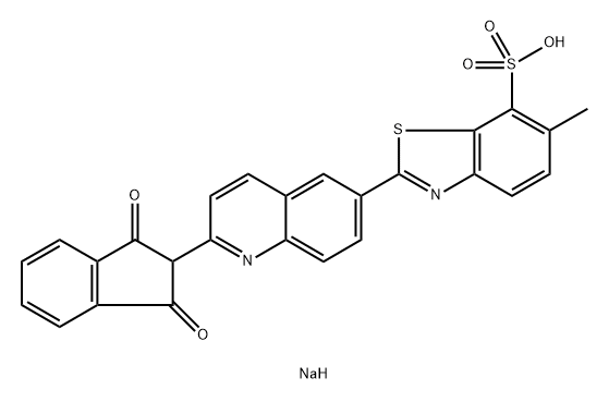 sodium 2-[2-(2,3-dihydro-1,3-dioxo-1H-inden-2-yl)-6-quinolyl]-6-methylbenzothiazole-7-sulphonate Struktur