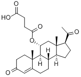 11-ALPHA-HYDROXY-4-PREGNENE-3,20-DIONE 11-HEMISUCCINATE Struktur