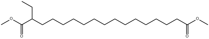 2-Ethylheptadecanedioic acid dimethyl ester Struktur