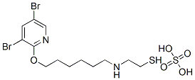 2-[6-(3,5-Dibromo-2-pyridyloxy)hexyl]aminoethanethiol sulfate Struktur