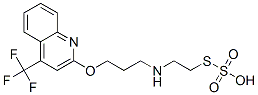 Thiosulfuric acid hydrogen S-[2-[[3-[[4-(trifluoromethyl)-2-quinolinyl]oxy]propyl]amino]ethyl] ester Struktur