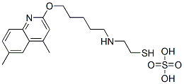 2-[5-(4,6-Dimethyl-2-quinolyloxy)pentyl]aminoethanethiol sulfate Struktur