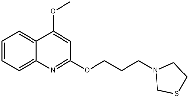 3-[3-(4-Methoxyquinolin-2-yloxy)propyl]thiazolidine Struktur