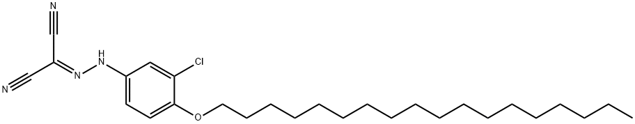 [[3-chloro-4-(octadecyloxy)phenyl]hydrazono]malononitrile Struktur