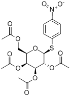 4-Nitrophenyl2,3,4,6-tetra-O-acetyl-b-D-thiogalactopyranoside Struktur