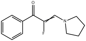 2-Propen-1-one, 2-fluoro-1-phenyl-3-(1-pyrrolidinyl)- (9CI) Struktur