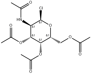 N,3,4,6-O-Tetraacetyl-α-D-galactosaMinyl Chloride Struktur