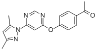 ETHANONE, 1-[4-[[6-(3,5-DIMETHYL-1H-PYRAZOL-1-YL)-4-PYRIMIDINYL]OXY]PHENYL]- Struktur