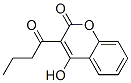 4-Hydroxy-3-(1-oxobutyl)-2H-1-benzopyran-2-one Struktur