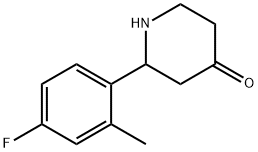 2-(4-Fluoro-2-methylphenyl)piperidin-4-one Struktur