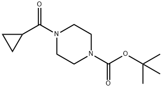 tert-butyl 4-(cyclopropylcarbonyl)-1-piperazinecarboxylate Struktur