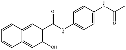 N-(4-Acetylaminophenyl)-3-hydroxynaphthalene-2-carboxamide Struktur