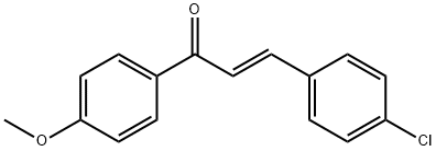 (E)-1-(4-Methoxyphenyl)-3-(4-chlorophenyl)-2-propene-1-one Struktur