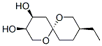 1,7-Dioxaspiro[5.5]undecane-3,4-diol, 9-ethyl-, (3R,4S,6R,9S)- (9CI) Struktur