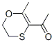 Ethanone, 1-(5,6-dihydro-2-methyl-1,4-oxathiin-3-yl)- (9CI) Struktur