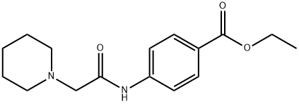 Ethyl piperidinoacetylaminobenzoate Struktur