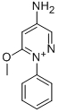 4-アミノ-6-メトキシ-1-フェニル-1λ5-ピリダジン-1-イリウム 化學(xué)構(gòu)造式