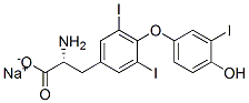 sodium O-(4-hydroxy-3-iodophenyl)-3,5-diiodo-D-tyrosinate Struktur