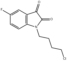 1-(2-CHLOROMETHOXY-ETHYL)-5-FLUORO-1H-INDOLE-2,3-DIONE Struktur