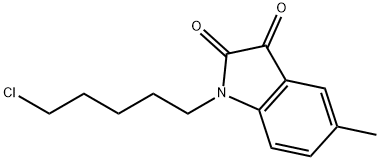 1-(5-CHLORO-PENTYL)-5-METHYL-1H-INDOLE-2,3-DIONE Struktur