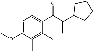 2-cyclopentyl-1-(4-methoxy-2,3-dimethylphenyl)prop-2-en-1-one Struktur