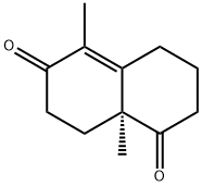 (S)-5,8A-DIMETHYL-3,4,8,8A-TETRAHYDRO-2H,7H-NAPHTHALENE-1,6-DIONE Struktur