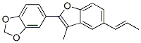 2-(1,3-Benzodioxole-5-yl)-3-methyl-5-[(E)-1-propenyl]benzofuran Struktur