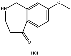 8-Methoxy-1,2,3,4-tetrahydrobenzo[c]azepin-5-one hydrochloride Struktur