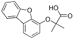 2-(4-dibenzofuranyloxy)-2-methylpropionic acid Struktur