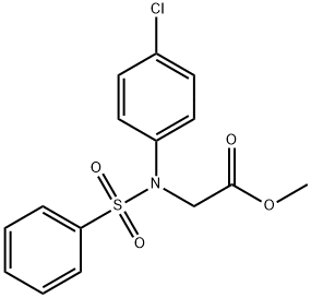 methyl 2-[(4-chlorophenyl)-phenylsulfonyl-amino]ethanoate Struktur